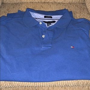 Tommy Hilfiger Short Sleeve Polo Blue XL CustomFit